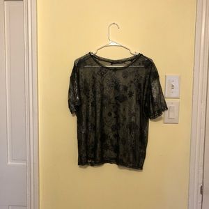 sheer space-themed t-shirt